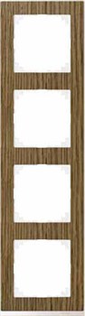 MERTEN M-Pure Decor РАМКА 4 поста, ДУБ/БРИЛЛИАНТОВЫЙ БЕЛЫЙ, SM - фото 156449