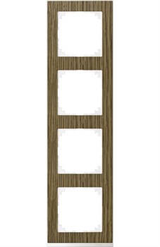 MERTEN M-Pure Decor РАМКА 4 поста, ДУБ/БРИЛЛИАНТОВЫЙ БЕЛЫЙ, SM - фото 156450