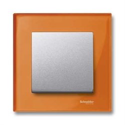 MERTEN M-Elegance РАМКА стеклянная 1 пост, ОРАНЖЕВЫЙ КАЛЬЦИТ, SM - фото 156457