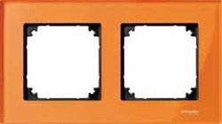 MERTEN M-Elegance РАМКА стеклянная 2 поста, ОРАНЖЕВЫЙ КАЛЬЦИТ, SM - фото 156489 MERTEN M-Elegance РАМКА стеклянная 2 поста, ОРАНЖЕВЫЙ КАЛЬЦИТ, SM - фото 156489