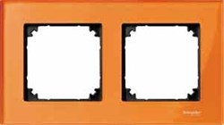 MERTEN M-Elegance РАМКА стеклянная 2 поста, ОРАНЖЕВЫЙ КАЛЬЦИТ, SM - фото 156490 MERTEN M-Elegance РАМКА стеклянная 2 поста, ОРАНЖЕВЫЙ КАЛЬЦИТ, SM - фото 156490