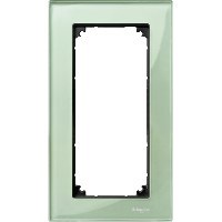 MERTEN M-Elegance РАМКА стеклянная 2 поста б/перегородки, ИЗУМРУД, SM - фото 156561