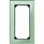 MERTEN M-Elegance РАМКА стеклянная 2 поста б/перегородки, ИЗУМРУД, SM - фото 156562