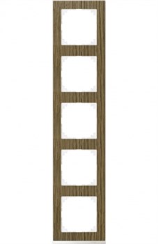 MERTEN M-Pure Decor РАМКА 5 постов, ДУБ/БРИЛЛИАНТОВЫЙ БЕЛЫЙ, SM - фото 156618