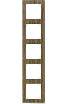 MERTEN M-Pure Decor РАМКА 5 постов, ДУБ/БРИЛЛИАНТОВЫЙ БЕЛЫЙ, SM - фото 156621