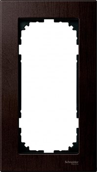 MERTEN M-Elegance РАМКА деревянная 2 поста б/перегородки, ВЕНГЕ, SM - фото 156731