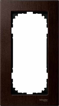 MERTEN M-Elegance РАМКА деревянная 2 поста б/перегородки, ВЕНГЕ, SM - фото 156732