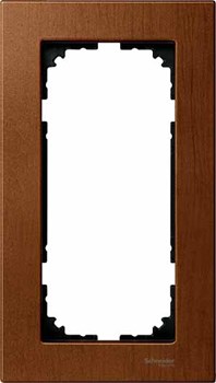 MERTEN M-Elegance РАМКА деревянная 2 поста б/перегородки, ВИШНЯ, SM - фото 156739