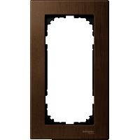 MERTEN M-Elegance РАМКА деревянная 2 поста б/перегородки, ОРЕХ, SM - фото 156746