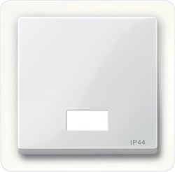 MERTEN КЛАВИША с окошком д/свет.индикации и полем д/надп. IP 44, ПОЛ.БЕЛЫЙ, SM - фото 156997