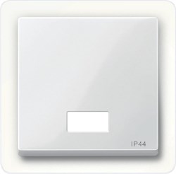 MERTEN КЛАВИША с окошком д/свет.индикации и полем д/надп. IP 44, ПОЛ.БЕЛЫЙ, SM - фото 156999