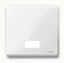 MERTEN КЛАВИША с окошком д/свет.индикации и полем д/надп. IP 44, ПОЛ.БЕЛЫЙ, SM - фото 157000