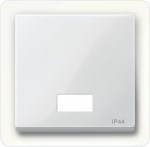 MERTEN КЛАВИША с окошком д/свет.индикации и полем д/надп. IP 44, ПОЛ.БЕЛЫЙ, SM - фото 157001