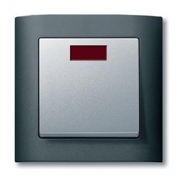 MERTEN КЛАВИША Х1 с окошком д/световой индикации, АНТРАЦИТ, SM - фото 157122