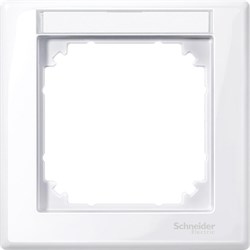 MERTEN M-Smart РАМКА 1 пост с полем д/надписи АКТИВНЫЙ БЕЛЫЙ, SM - фото 157897