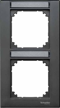 MERTEN M-Smart РАМКА 2 поста с полем д/надписи вертикальный монтаж, АНТРАЦИТ, SM - фото 157998