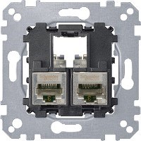 MERTEN МЕХАНИЗМ КОМП. РОЗЕТКИ 2xRJ45 кат. 6 STP - фото 159610