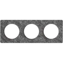 ODACE РАМКА 3-пост., для мех-ма бел. цв., гориз. и верт. монтаж, ЧЕРНЫЙ ФОСФОР - фото 160112