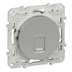 ODACE РОЗЕТКА RJ45 infraplus, неэкранированный кабель, кат. 5е, АЛЮМИНИЙ - фото 160526