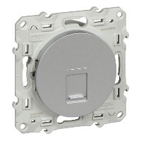 ODACE РОЗЕТКА RJ45 infraplus, неэкранированный кабель, кат. 5е, АЛЮМИНИЙ - фото 160530