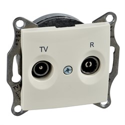 SEDNA TV/R РОЗЕТКА проходная, 8dB, БЕЖЕВЫЙ - фото 162133