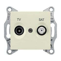 SEDNA TV/SAT РОЗЕТКА проходная, 8dB, БЕЖЕВЫЙ - фото 162199