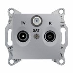 SEDNA TV/R/SAT РОЗЕТКА проходная, 4dB, АЛЮМИНИЙ - фото 162310