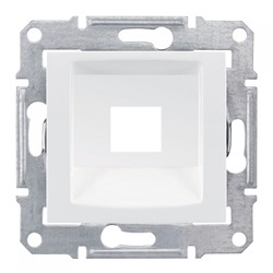 SEDNA АДАПТЕР для 1 коннектора RJ45, RDM, кат. 5e, кат. 6, UTP, БЕЛЫЙ - фото 162423