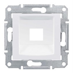 SEDNA АДАПТЕР для 1 коннектора RJ45, RDM, кат. 5e, кат. 6, UTP, БЕЛЫЙ - фото 162424