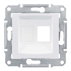 SEDNA АДАПТЕР для 1 коннектора RJ45, AMP MOLEX KELINE, кат. 5e, 6, UTP, БЕЛЫЙ - фото 162433