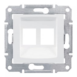 SEDNA АДАПТЕР для 2 коннекторов RJ45, AMP MOLEX KELINE, кат. 5e, 6 UTP, БЕЛЫЙ - фото 162467