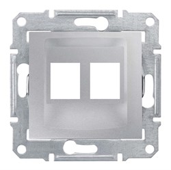SEDNA АДАПТЕР для 2 коннекторов RJ45, AMP MOLEX KELINE, кат. 5e, 6 UTP, АЛЮМИНИЙ - фото 162478