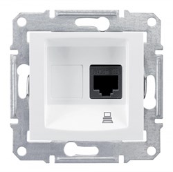 SEDNA РОЗЕТКА КОМПЬЮТЕРНАЯ RJ45, одиночная, кат. 6, экр. STP, БЕЛЫЙ - фото 162562