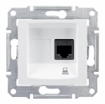 SEDNA РОЗЕТКА КОМПЬЮТЕРНАЯ RJ45, одиночная, кат. 6, экр. STP, БЕЛЫЙ - фото 162565