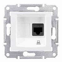 SEDNA РОЗЕТКА КОМПЬЮТЕРНАЯ RJ45, одиночная, кат. 6, экр. STP, БЕЛЫЙ - фото 162567