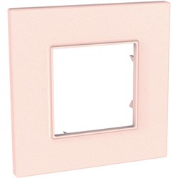 UNICA QUADRO РАМКА 1-постовая, РОЗОВЫЙ ЖЕМЧУГ - фото 163321