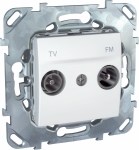 UNICA РОЗЕТКА TV/ FM, одиночная, БЕЛЫЙ - фото 163728