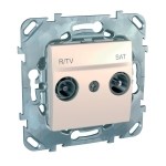 UNICA РОЗЕТКА R-TV/ SAT, одиночная, БЕЖЕВЫЙ - фото 163765