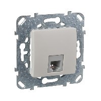 UNICA РОЗЕТКА телефонная, RJ11, одиночная, 4 контакта, БЕЖЕВЫЙ - фото 163840