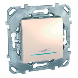 UNICA ДИММЕР нажимной,кроме люминесц ламп,230В,20-350Вт,2-пров. подключ, БЕЖЕВЫЙ - фото 163922