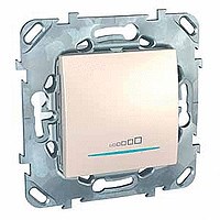 UNICA ДИММЕР нажимной,кроме люминесц ламп,230В,20-350Вт,2-пров. подключ, БЕЖЕВЫЙ - фото 163924