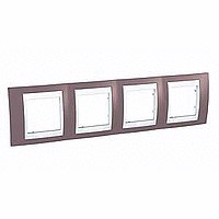 UNICA ХАМЕЛЕОН РАМКА 4-постовая, горизонтальная, БЕЛЫЙ/ ЛИЛОВЫЙ - фото 164862