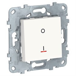 UNICA NEW выключатель двухполюсный, 1-кл., с индик., сх.2а, 16 AX, 250В, белый - фото 165565