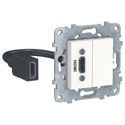 UNICA NEW розетка HDMI, белый - фото 165636