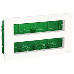 UNICA SYSTEM+ БЛОК скрытой установки 2х5 АНТИБАКТЕРИАЛЬНЫЙ - фото 165985