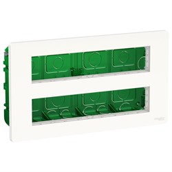UNICA SYSTEM+ БЛОК скрытой установки 2х5 АНТИБАКТЕРИАЛЬНЫЙ - фото 165986