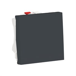 UNICA MODULAR переключатель 1-клавишный, сх. 6, 10 AX, 250 В, 2 модуля, антрацит - фото 166102