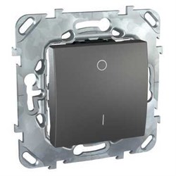 UNICA TOP ВЫКЛЮЧАТЕЛЬ 1-клавиш,двухпол,инд,винт клеммы,сх.2,16А,250В, ГРАФИТ - фото 166465