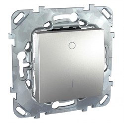 UNICA TOP ВЫКЛЮЧАТЕЛЬ 1-клавиш,двухпол,инд,винт клеммы,сх.2,16А,250В, АЛЮМИНИЙ - фото 166474