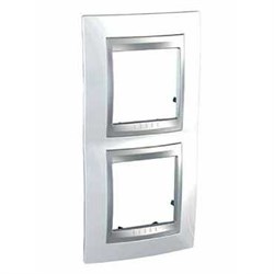 UNICA TOP РАМКА 2-постовая, вертикальная, АЛЮМИНИЙ/НОРДИК - фото 167073